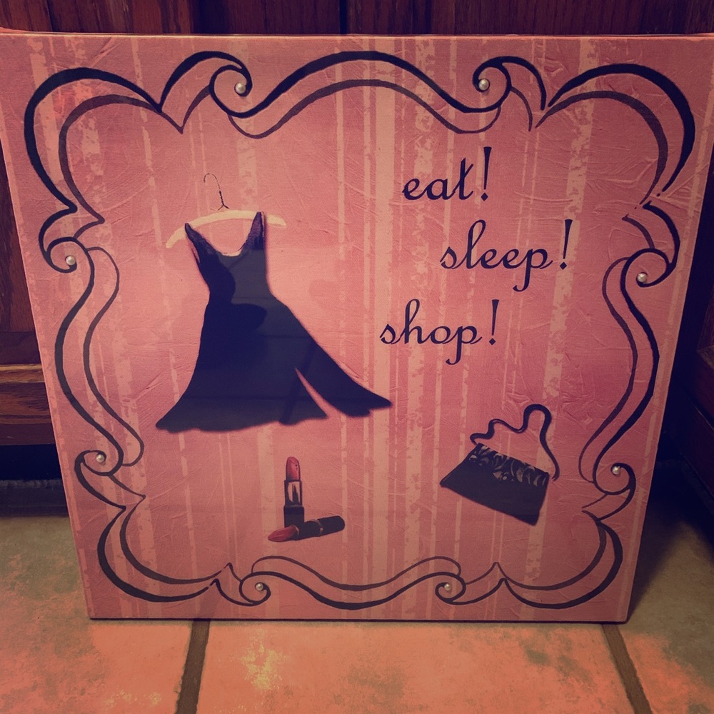 Set of two Fashion themed canvas wall art